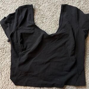 Lululemon Athletica Black Crop Top